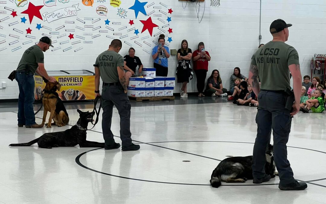 LCSO K9 Unit Visits North Middle School – Conducts Demo for Stem Students