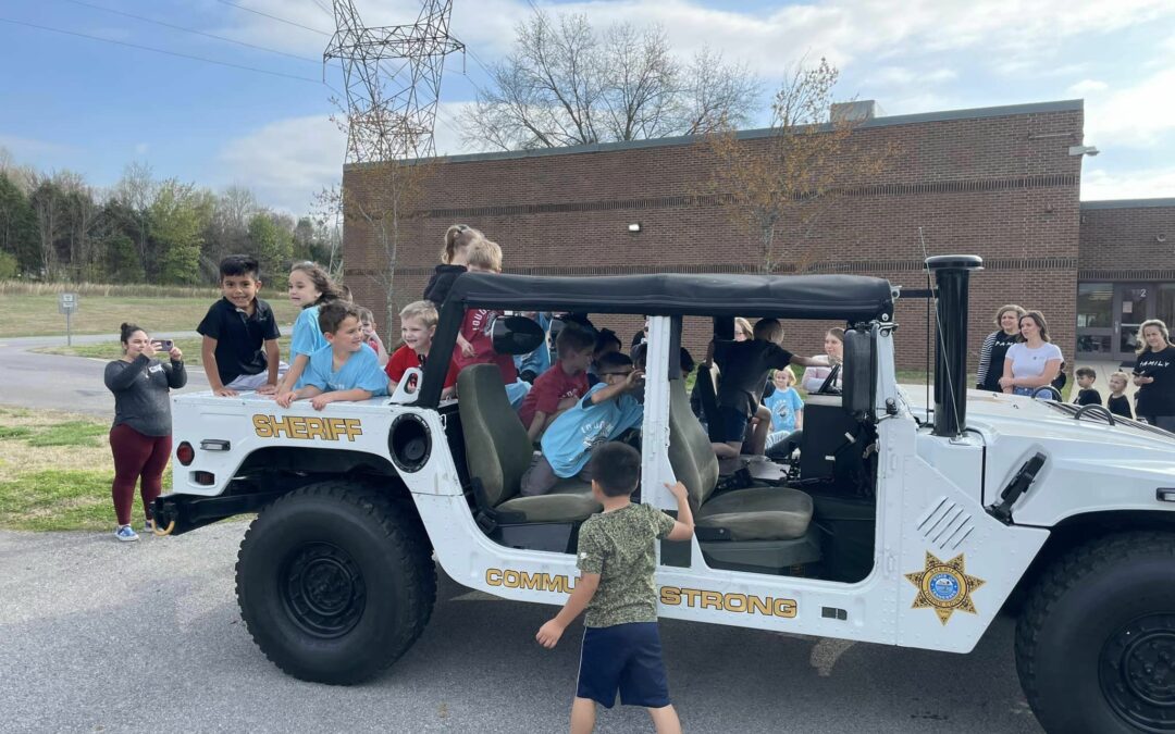 LCSO Makes Surprise Visit to Loudon Elementary for Tomahawk Trot Event