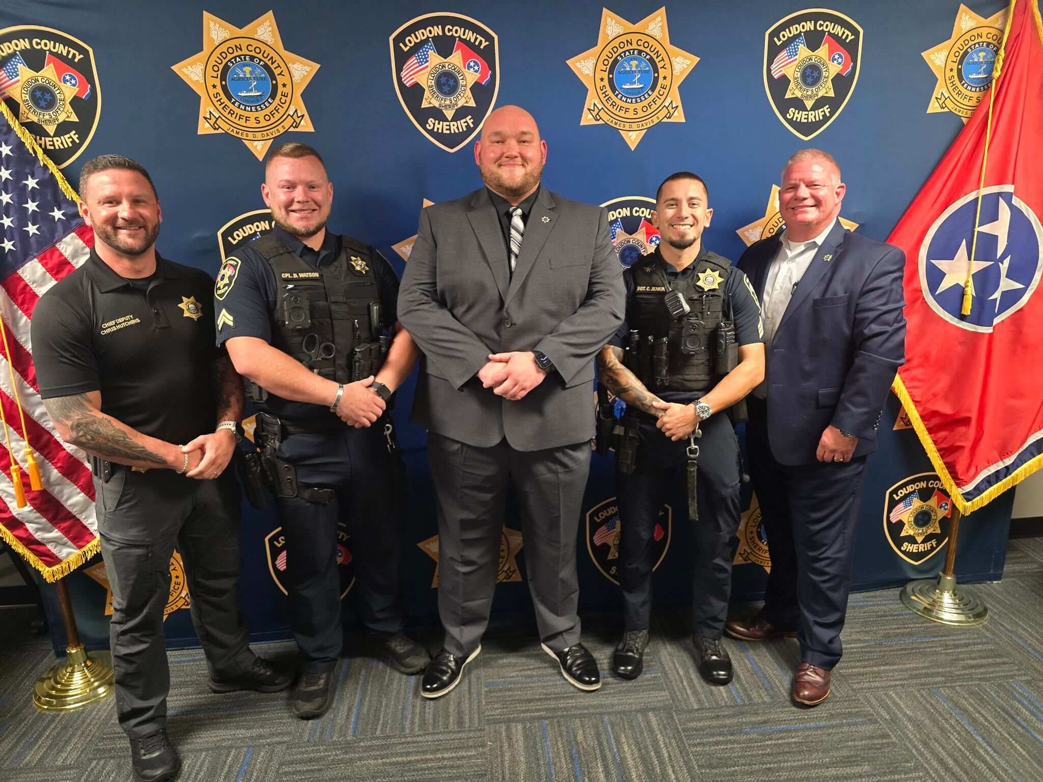 Corporal Dakota Watson, Sergeant Clay Jenkins, Deputy Chief Brandon Pesterfield